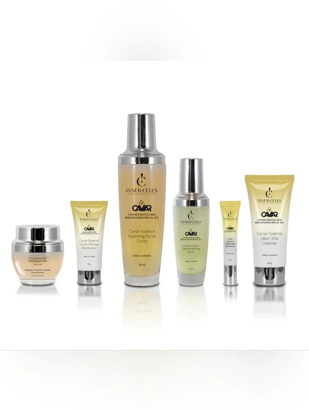 Inner-Cells Caviar Essence Skin Rejuvenation Ritual Set 6-Piece NEW SEALED NIB